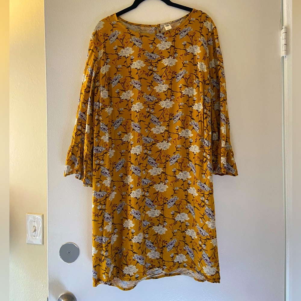 ☀️ Old Navy Floral L/S Dress - Size Large ☀️